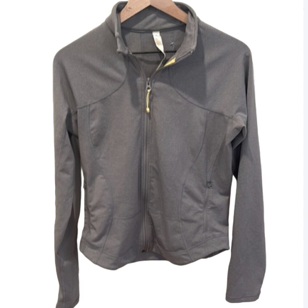 Lululemon women's gray/yellow shape Jacket with zip-Up size 10
